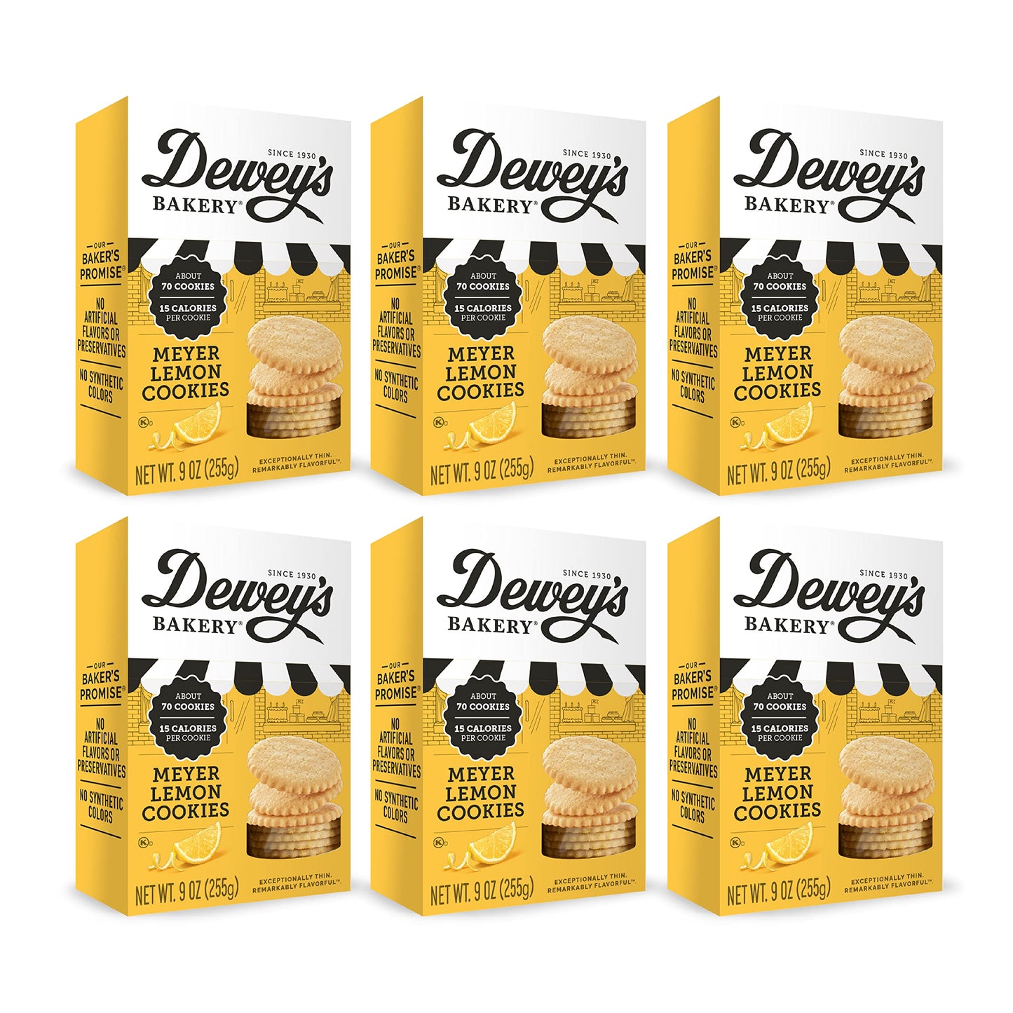 Deweys Bakery Meyer Lemon Moravian Cookie Thins | Baked In Small Batches | Real, Simple Ingredients | Time-Honored Southern Bake
