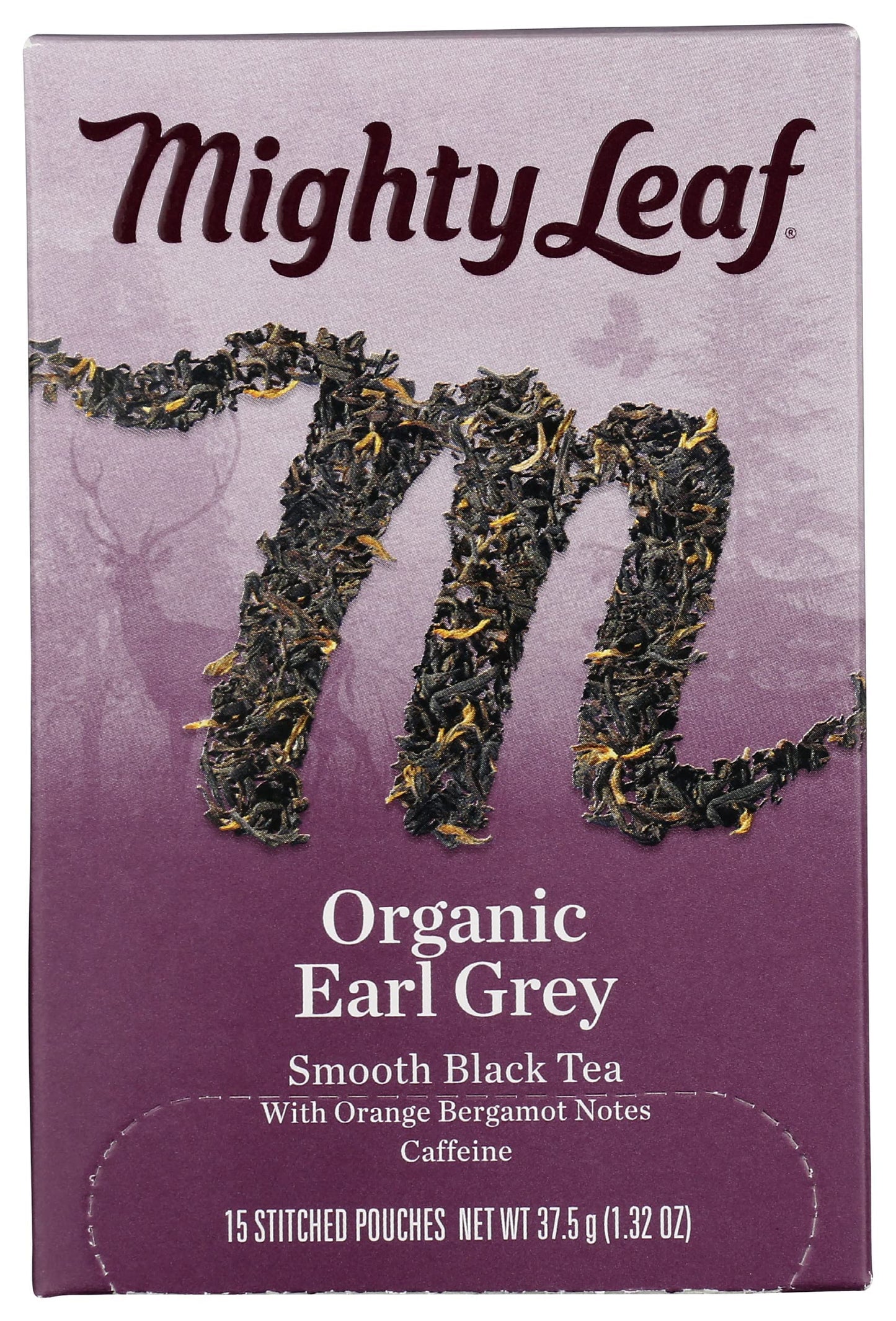 Mighty Leaf Tea Organic Earl Grey Hand-Stitched Tea Bags, 15 Ct