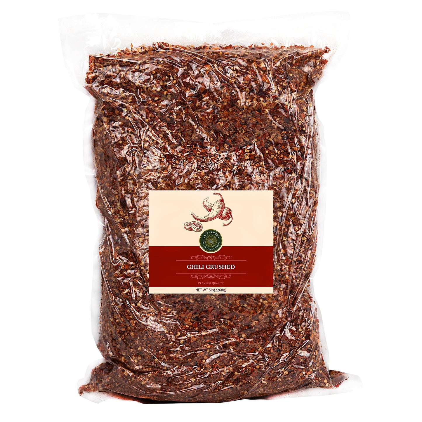 Us-Farmers Natural Premium Quality Chili Crushed Red Pepper (5Lb)