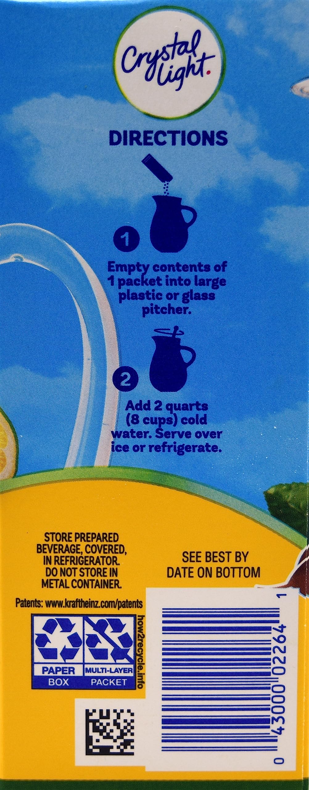 Crystal Light Decaf Lemon Iced Tea Natural Flavor Drink Mix, 12-Quart Canister