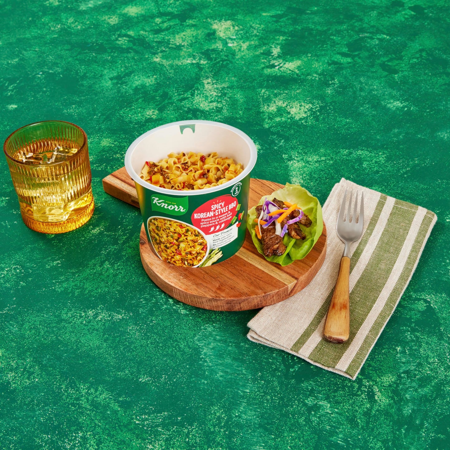 Knorr Pasta Cup Spicy Korean-Style Bbq 8 Ct For A Quick And Easy Meal Made With 100% Real Vegetables & No Artificial Flavors Or Preservatives, 2.6 Oz