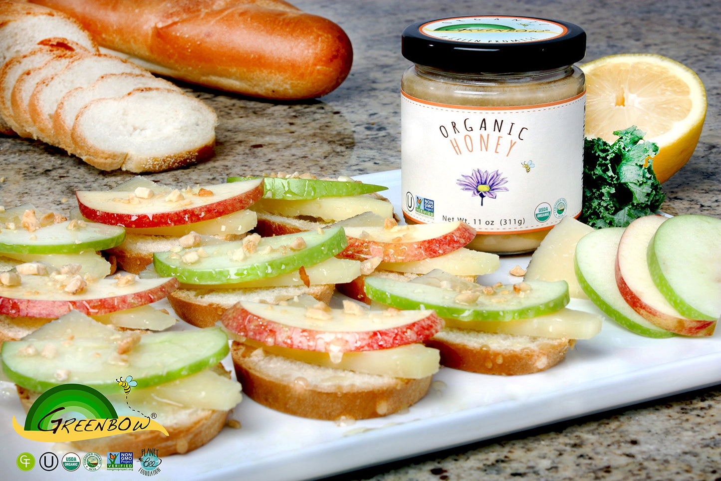 Greenbow Organic Honey - 100% Usda Certified Organic, Halal, Non-Gmo, Gluten Free, Organic Honey - Whole Food Organic Honey - 11