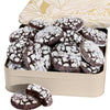 Barnetts Fathers Day Cookie Tin Gift Baskets for Father, Husband, and Grandfather, 27 Gourmet Crinkle Cookies Basket, Candy Box,