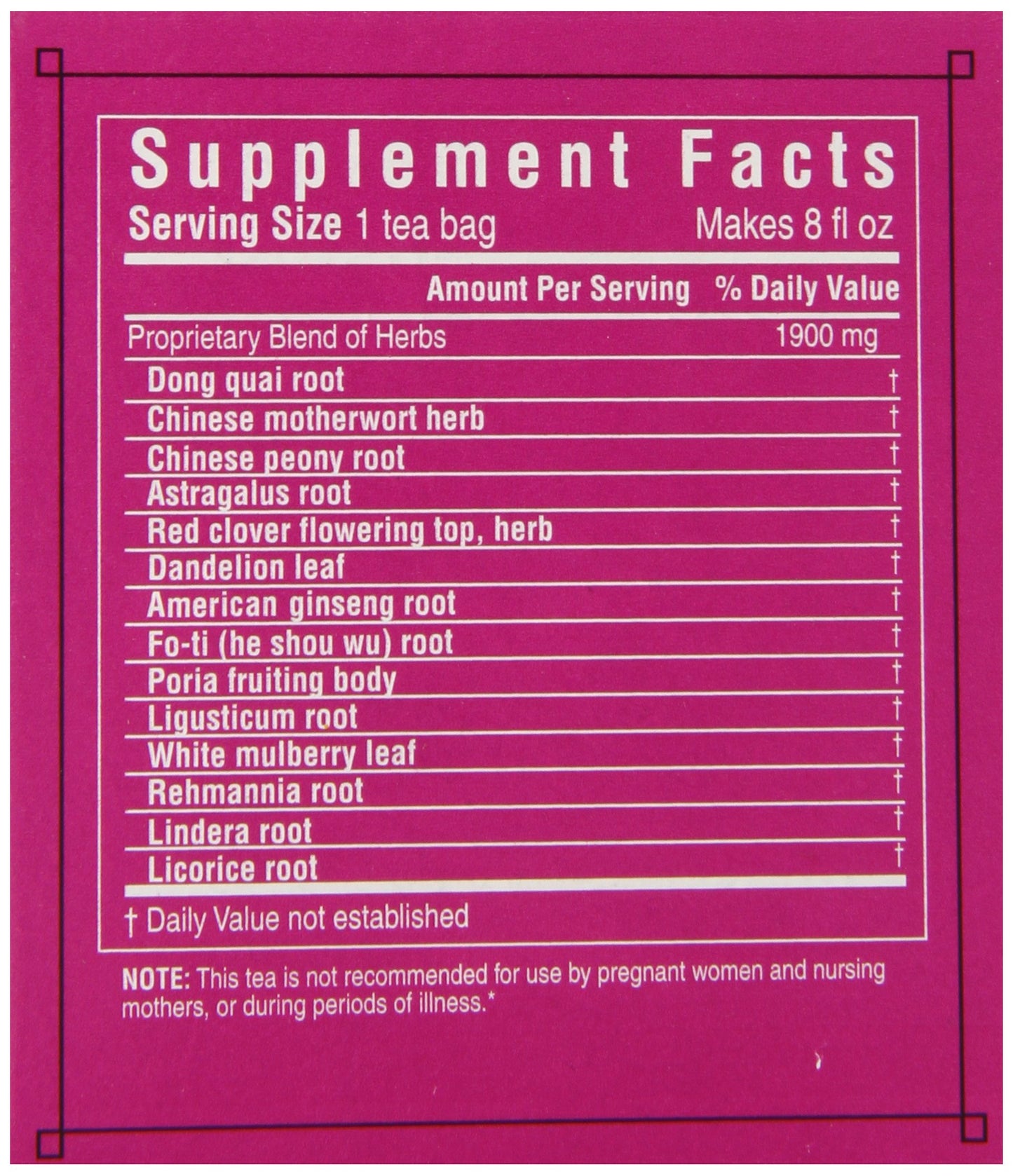 Triple Leaf Tea Sugar Balance, 20 Tea Bags, Pack of 6, Model 764225