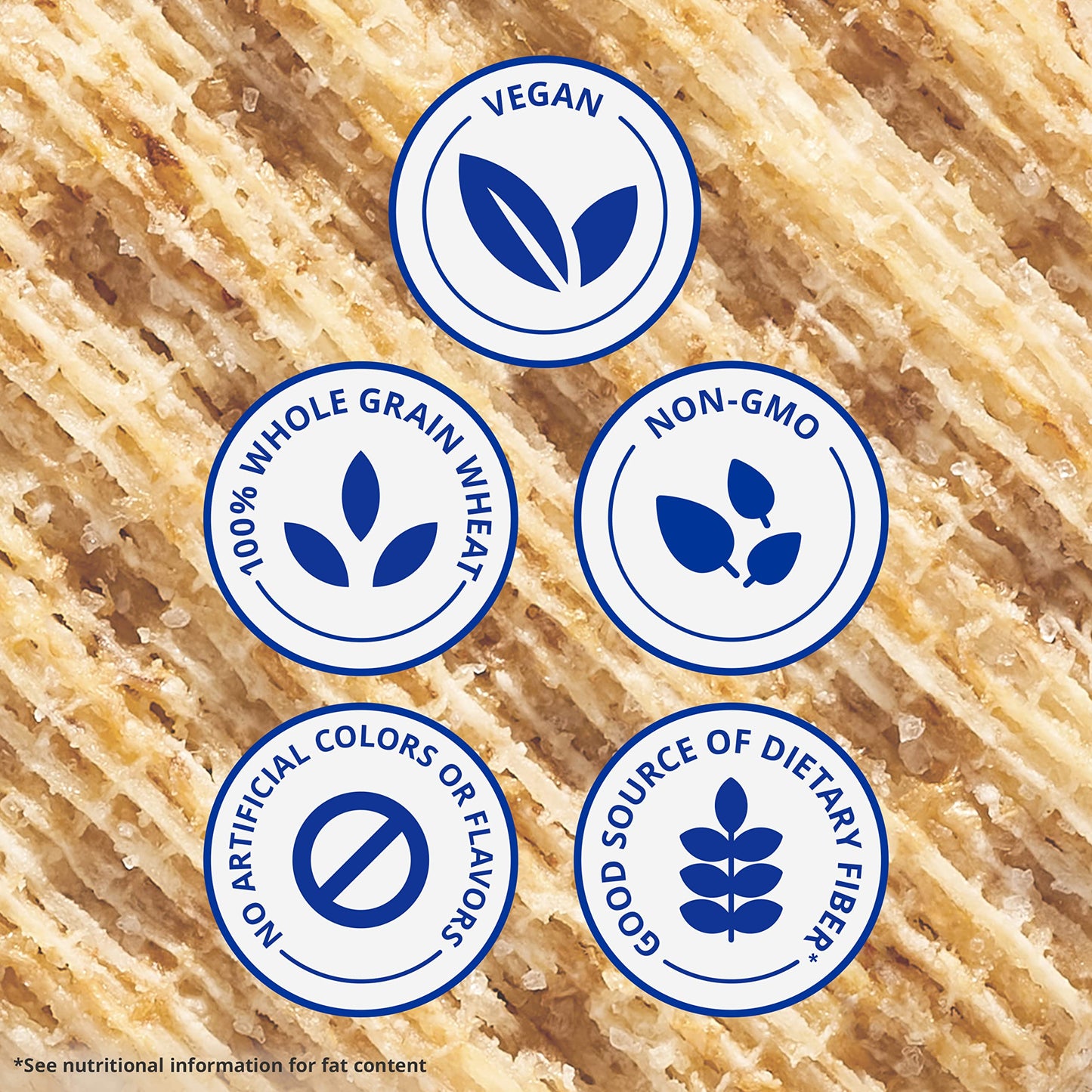 Triscuit Reduced Fat Whole Grain Wheat Crackers, Vegan Crackers, Vegan Snacks, Bulk Lunch Snacks, 6 - 7.5 oz Boxes