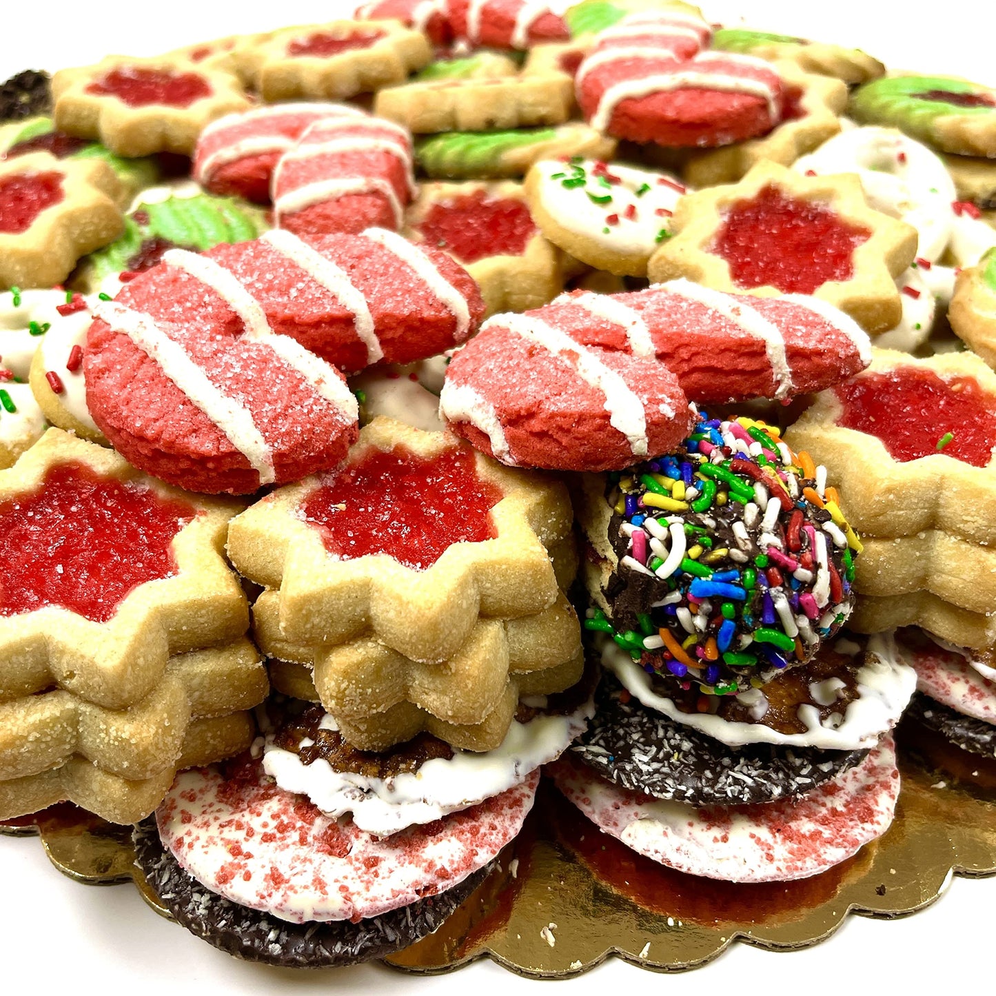 Best Cookies - 5 Lb. Gourmet Christmas Cookies Platter With 125+ Cookies, Christmas Gift Baskets, Christmas Basket Of Assortment