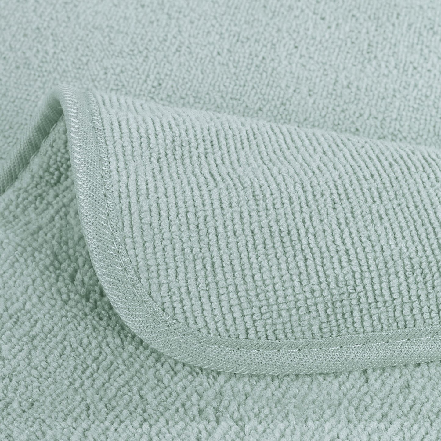 Polyte Premium Lint Free Microfiber Washcloth Face Towel, 13 X 13 In, Set Of 6 (Light Green)