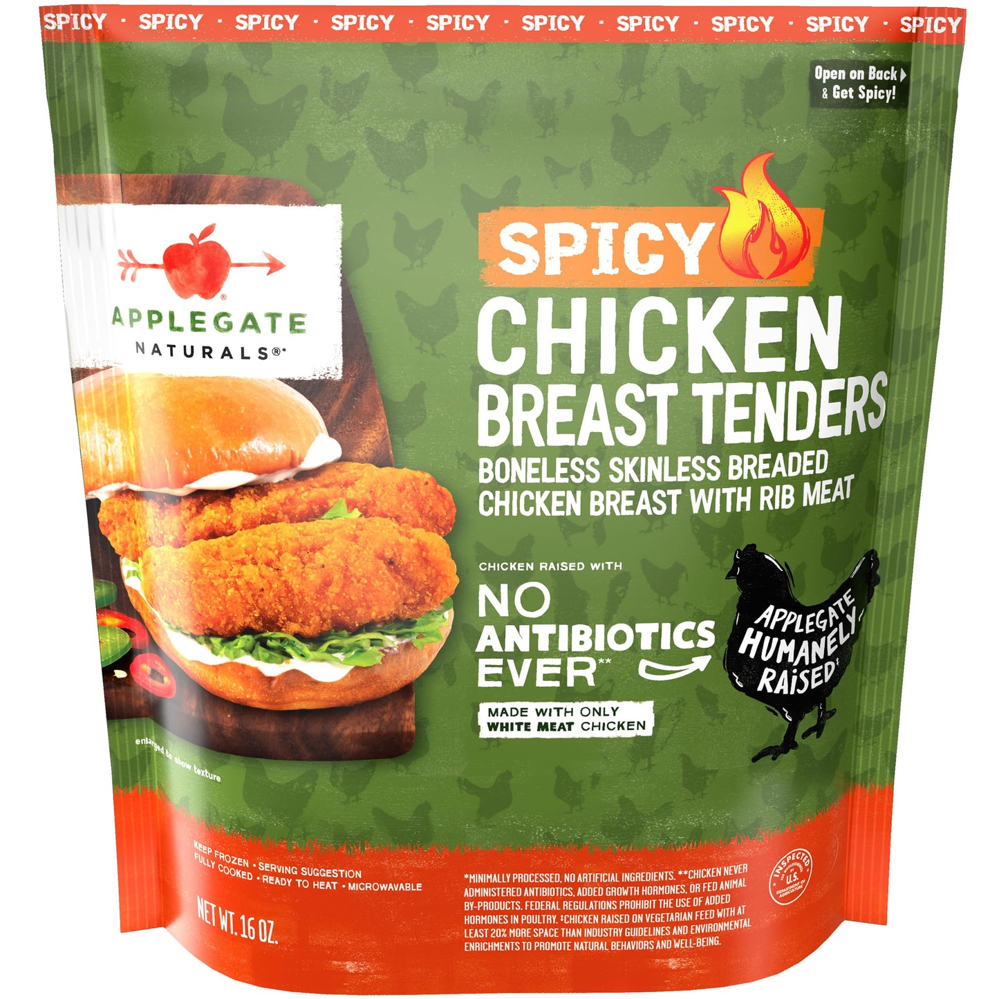 Applegate Natural Spicy Chicken Breast Tenders (Frozen)