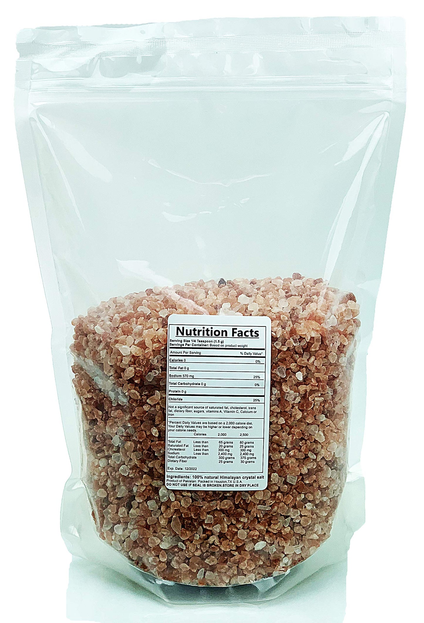 IndusClassic Himalayan Edible Pink Cooking Salt, Coarse Grain 3~6mm, 80 Ounce (5 lbs)
