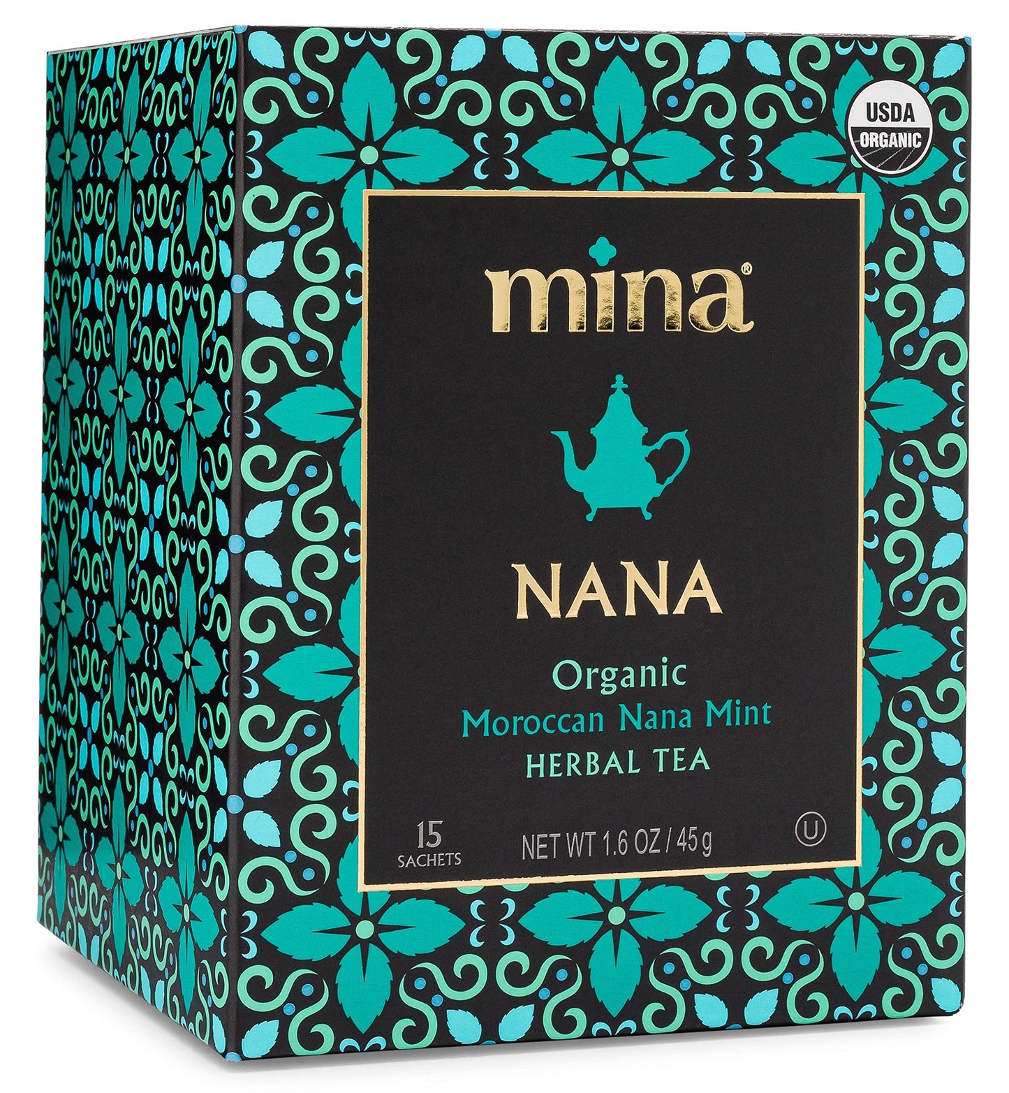 Mina Organic Moroccan Nana Mint Herbal Tea, 15 Ct
