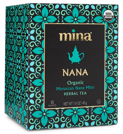 Mina Organic Moroccan Nana Mint Herbal Tea, 15 Ct