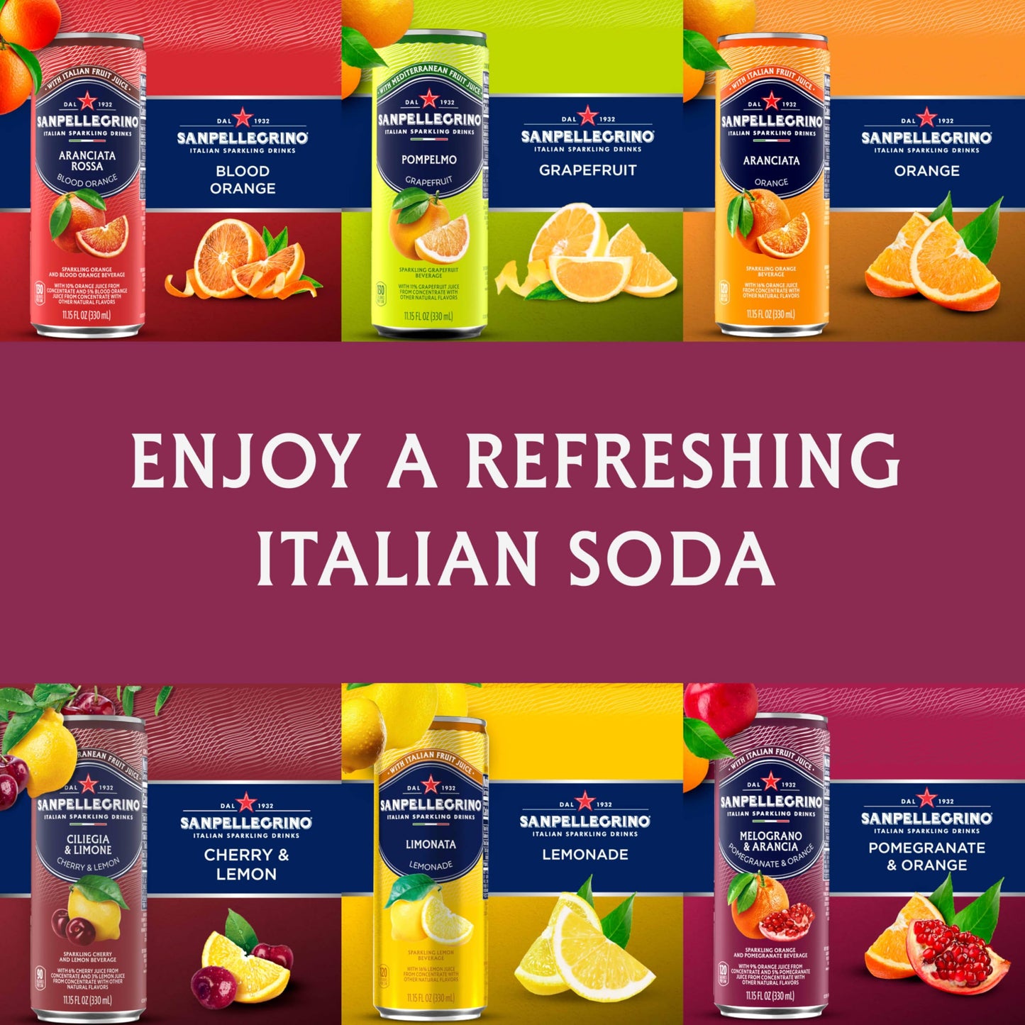 Sanpellegrino Italian Sparkling Drinks, Build Your Own Variety Pack, Sparkling Fruit Beverage, Made With Natural Flavors, 12-Pack