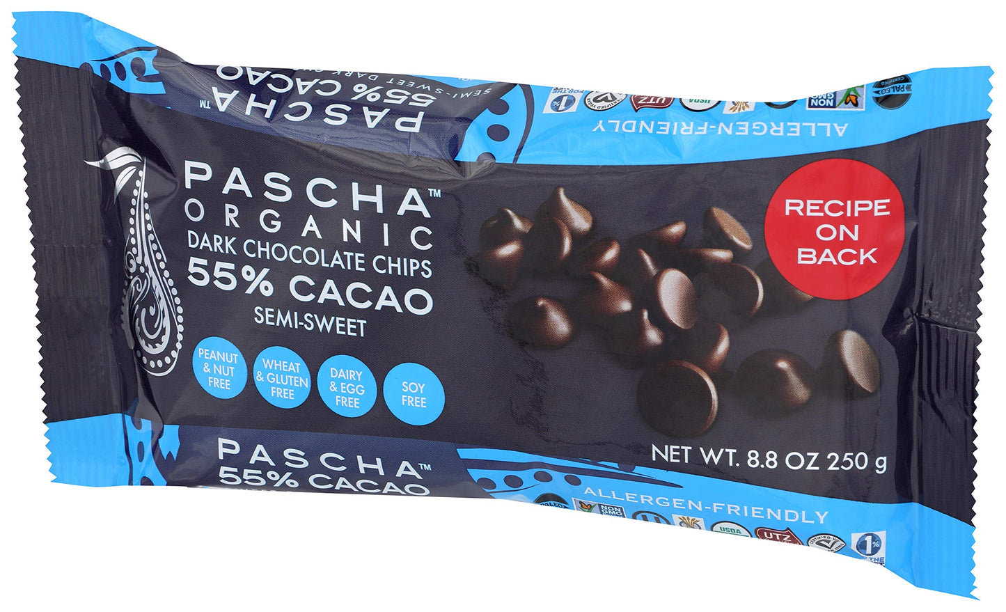 Pascha Chocolate Baking Chip 55% Caca, 8.8 oz