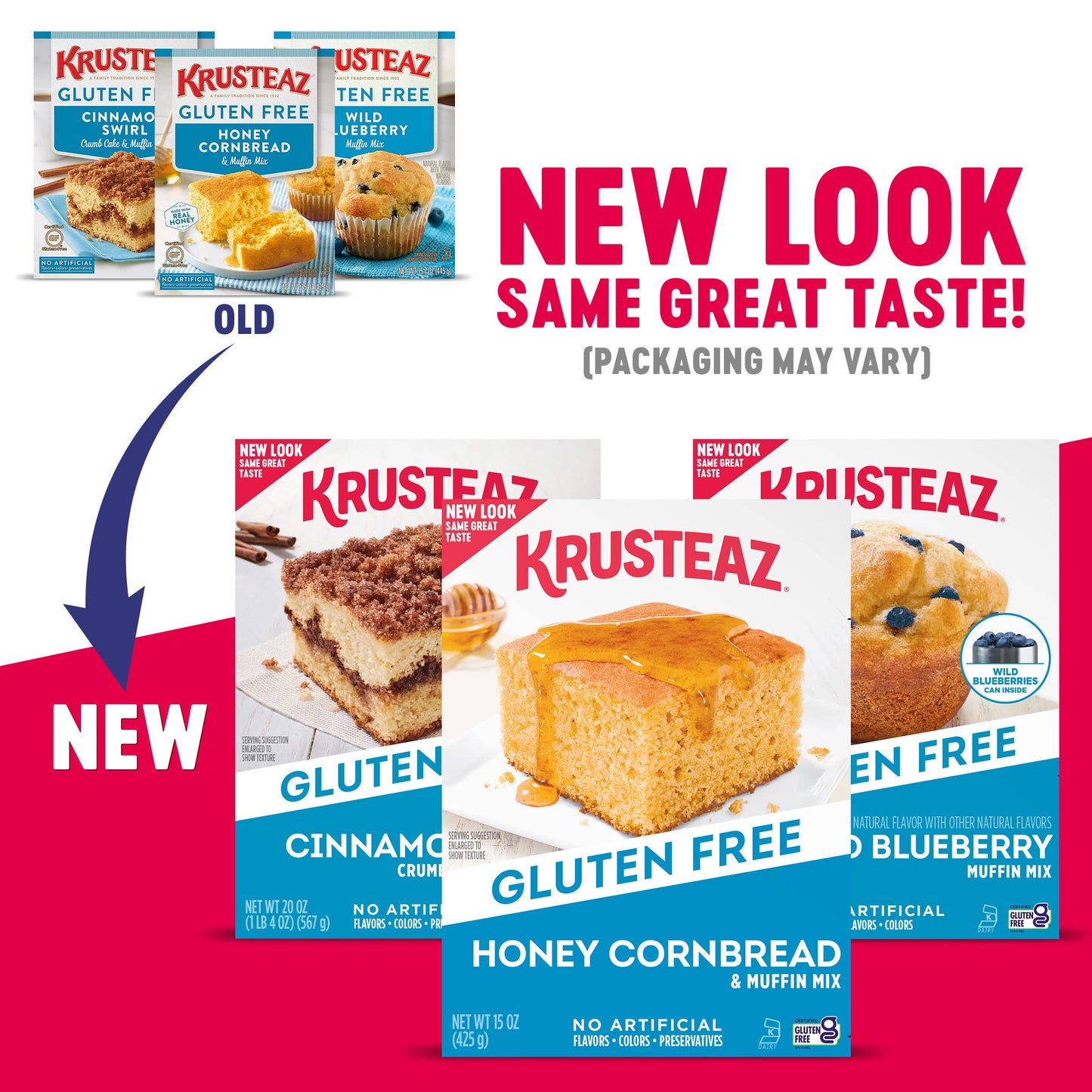 Krusteaz Gluten Free Baking Mix, Cinnamon Swirl Crumb Cake & Muffin Mix, 12-Ounce Box (Pack of 12)