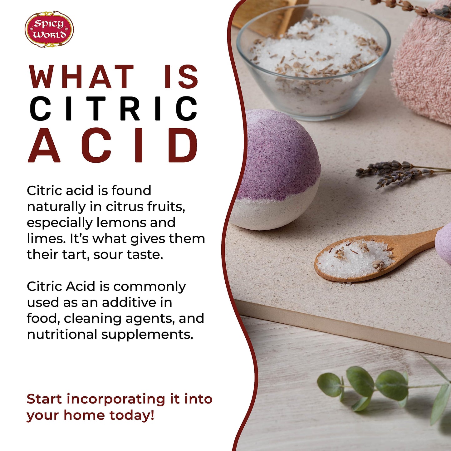 Pure Citric Acid, 10 Pound - Food Grade & Non-GMO- Natural Food Preservative, Beauty Ingredient- by Spicy World