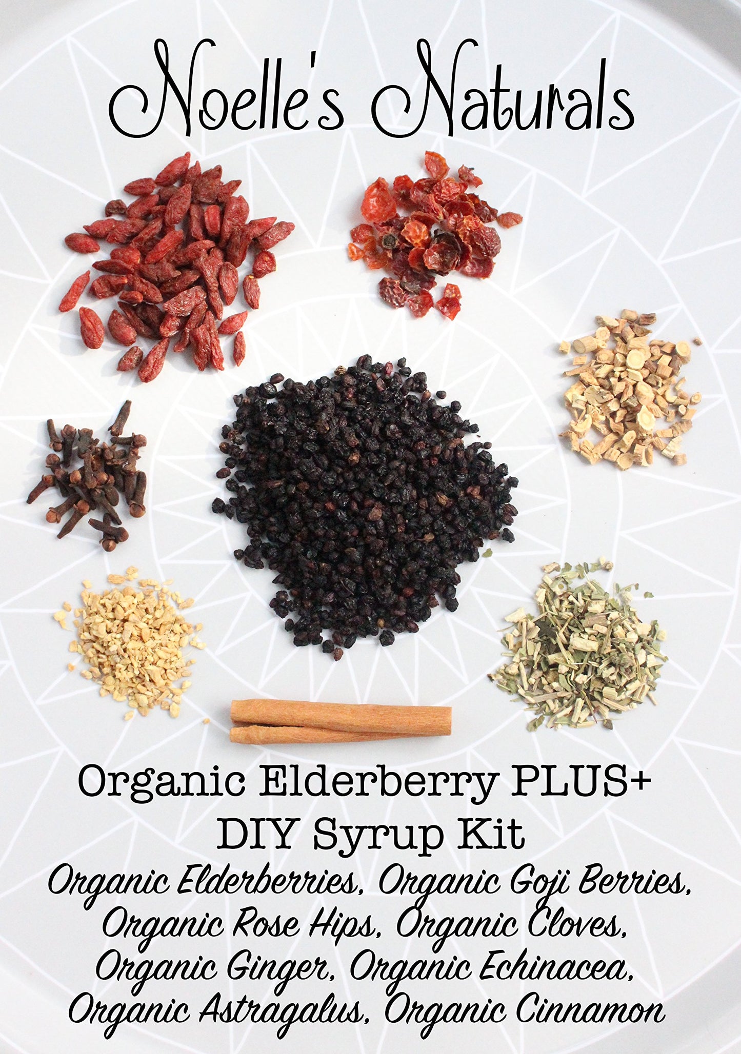 Noelles Naturals Elderberry Plus+ Syrup Making Kit - 24oz - 2 Piece Set - Natural Ingredients - Includes Free Brew Bag