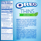 Oreo Thins Mint Flavored Creme Chocolate Sandwich Cookies, 10.1 Oz