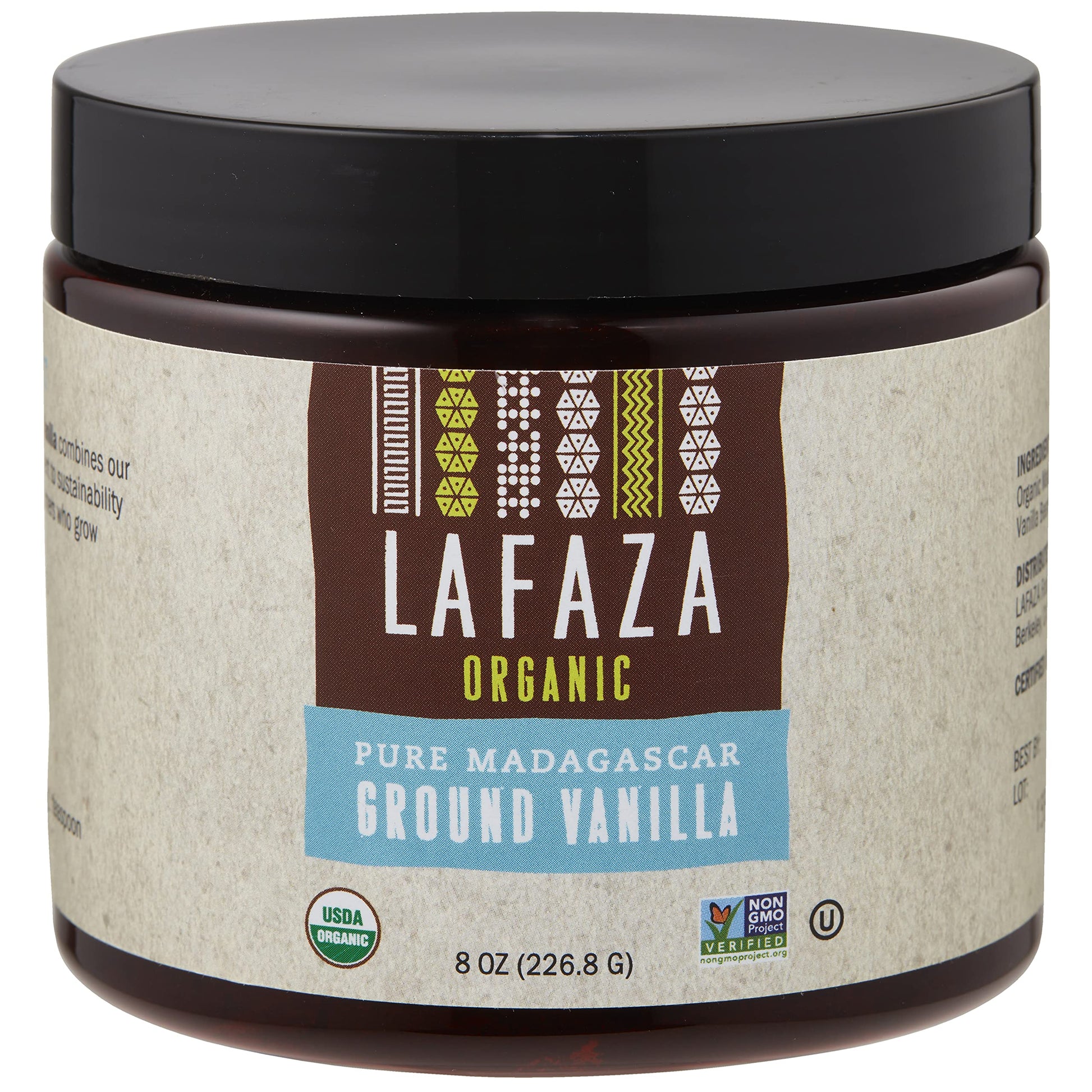 Lafaza Organic Madagascar Flavor Blend Pure Ground Vanilla Bean Powder  8Oz