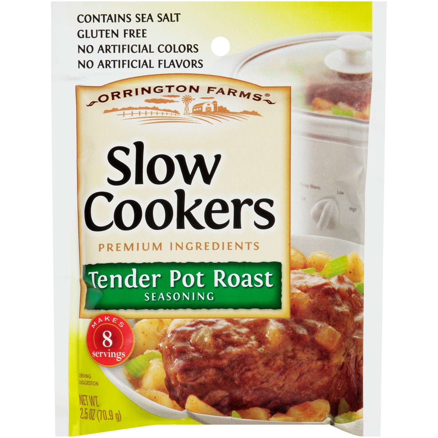 Orrington Farms Slow Cookers Seasoning Mix, 2.5 Oz, Tender Pot Roast, 30 Oz (Pack Of 12)