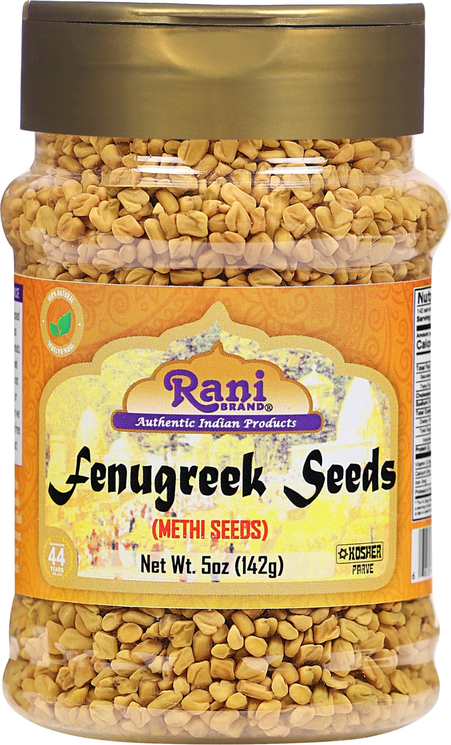 Rani Fenugreek Seeds Whole, 5oz (141g) PET Jar, All Natural, Vegan, Non-GMO, Indian Origin