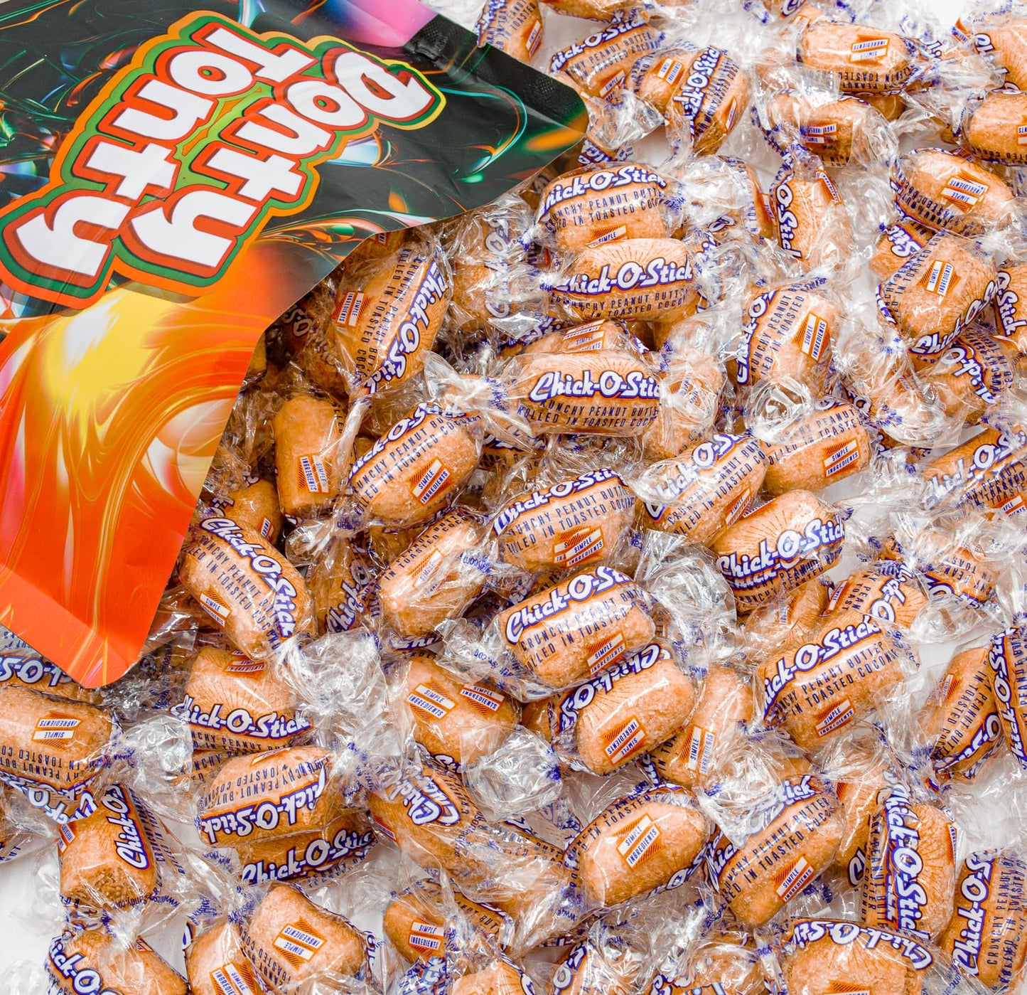 Chick O Stick Candy 2 Lb - Bite Sized, Bulk Candies, Gluten Free, Vegan Friendly, Individually Wrapped (164 Pieces)