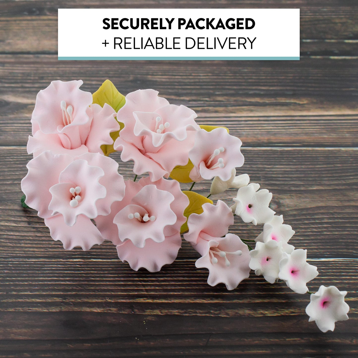 Global Sugar Art Blossom Sugar Cake Flowers Spray, Pink, 1 Count by Chef Alan Tetreault