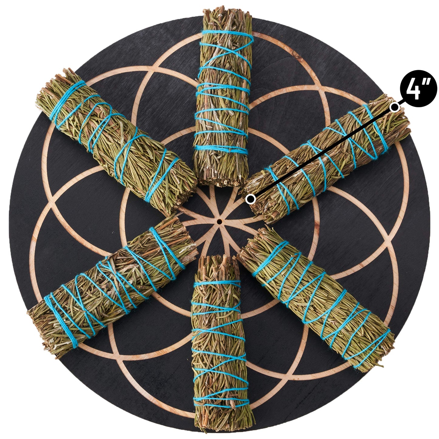 JL Local Rosemary Smudge Sticks - 4 Inch Sage Wands, Sustainably Sourced, Bulk Kit, Salvia Blanca for Cleansing