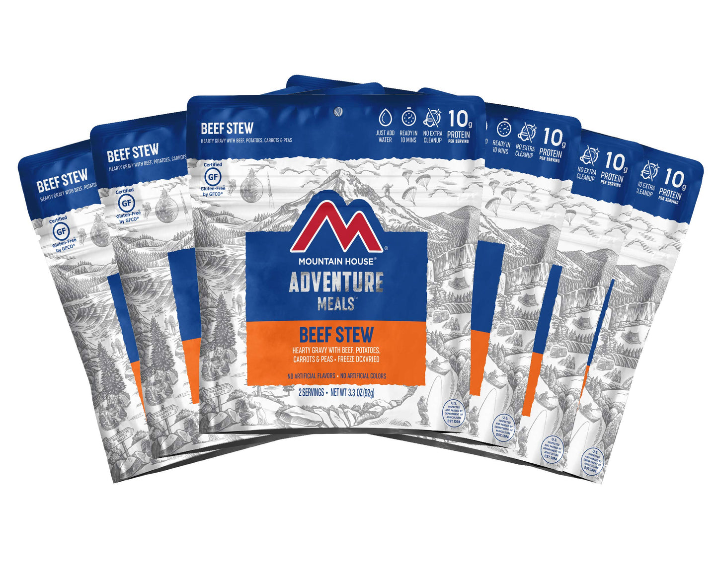 Mountain House Beef Stew | Freeze Dried Backpacking & Camping Food | 6-Pack | Gluten-Free