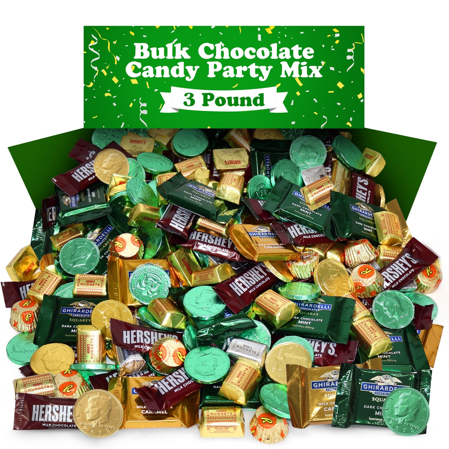 Bulk Chocolate Candy Variety Pack - 3 Pound Assorted Bulk Candy Individually Wrapped Sweets for Parties, Office Snacks, Gift Bag