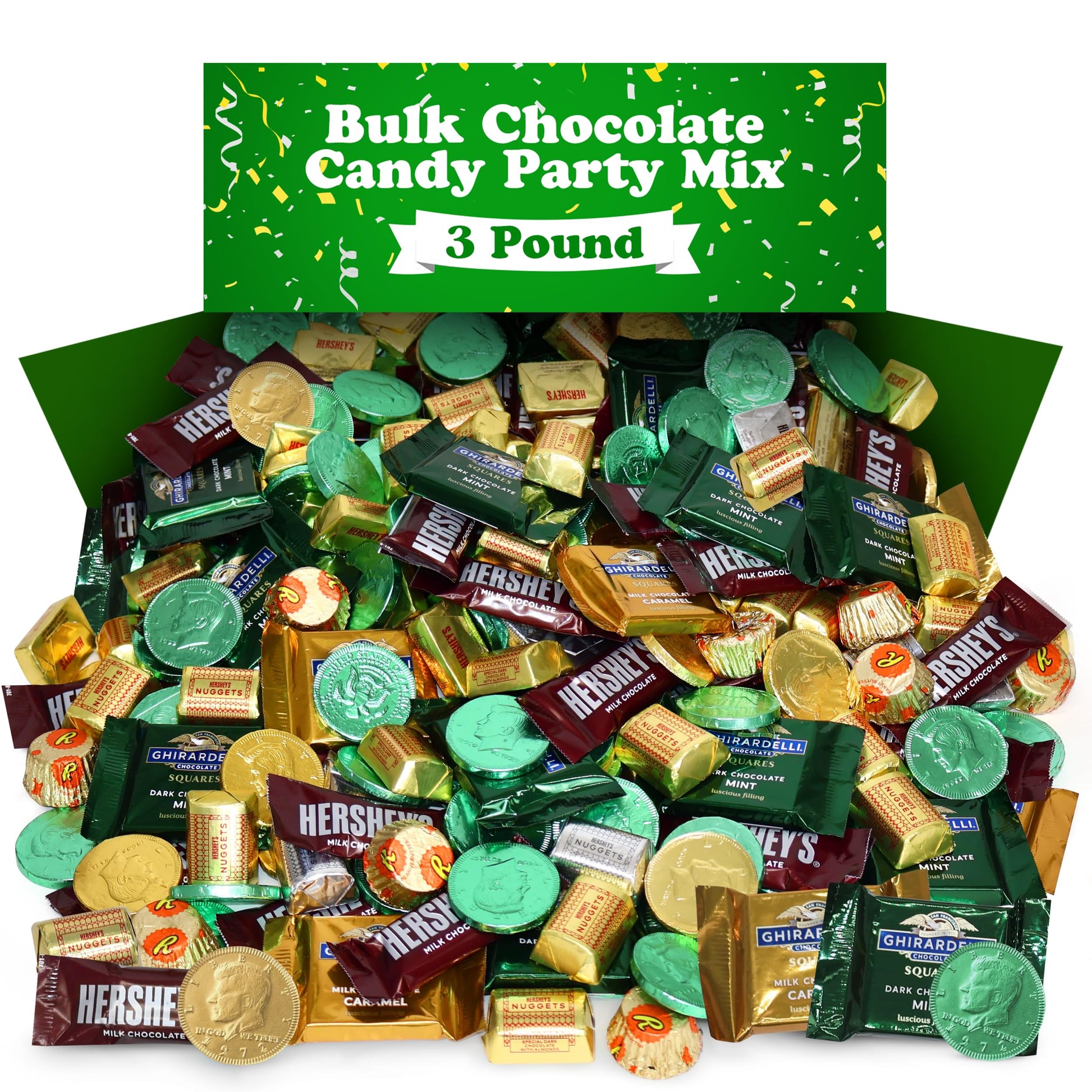 Bulk Chocolate Candy Variety Pack - 3 Pound Assorted Bulk Candy Individually Wrapped Sweets for Parties, Office Snacks, Gift Bag