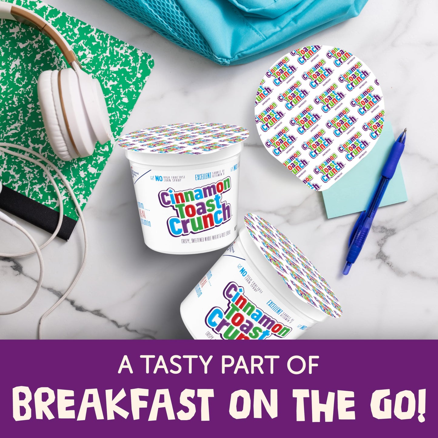 Cinnamon Toast Crunch, Cereal Cups, 2 Oz
