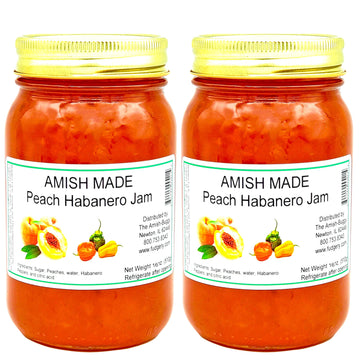 Amish Jam - Two 16 Oz Jars (Peach Habanero)