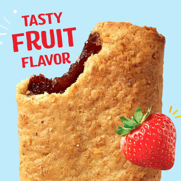Nutri-Grain Soft Baked Breakfast Bars, Made With Whole Grains, Kids Snacks, Value Pack, Strawberry, 20.8Oz Box (16 Bars)