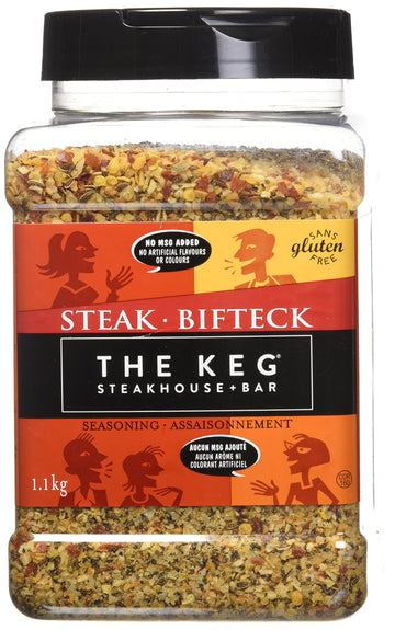 The Keg Steakhouse Steak Seasoning Gluten Free No MSG Added - 1.1kg | 38.8oz {Imported from Canada}