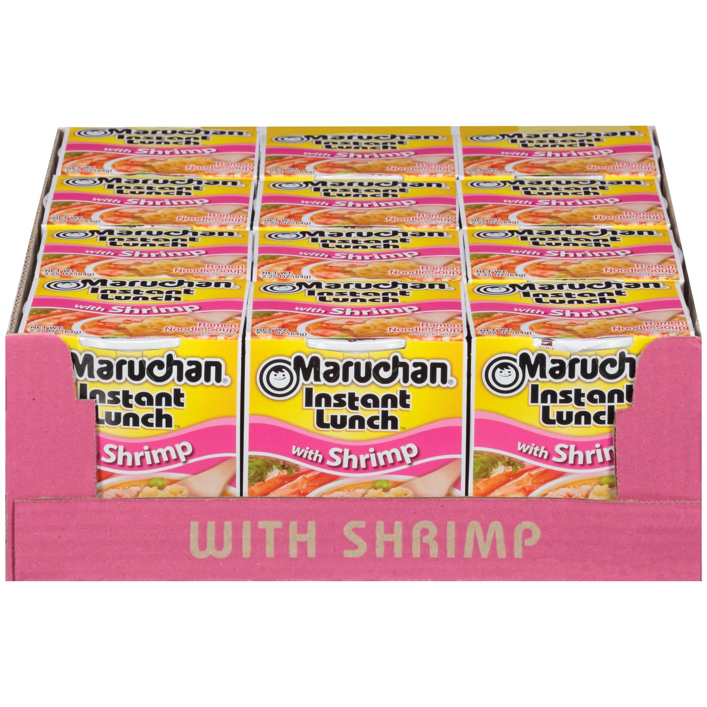 Maruchan Instant Lunch Shrimp Flavor, 2.25 Oz(Pack Of 12)