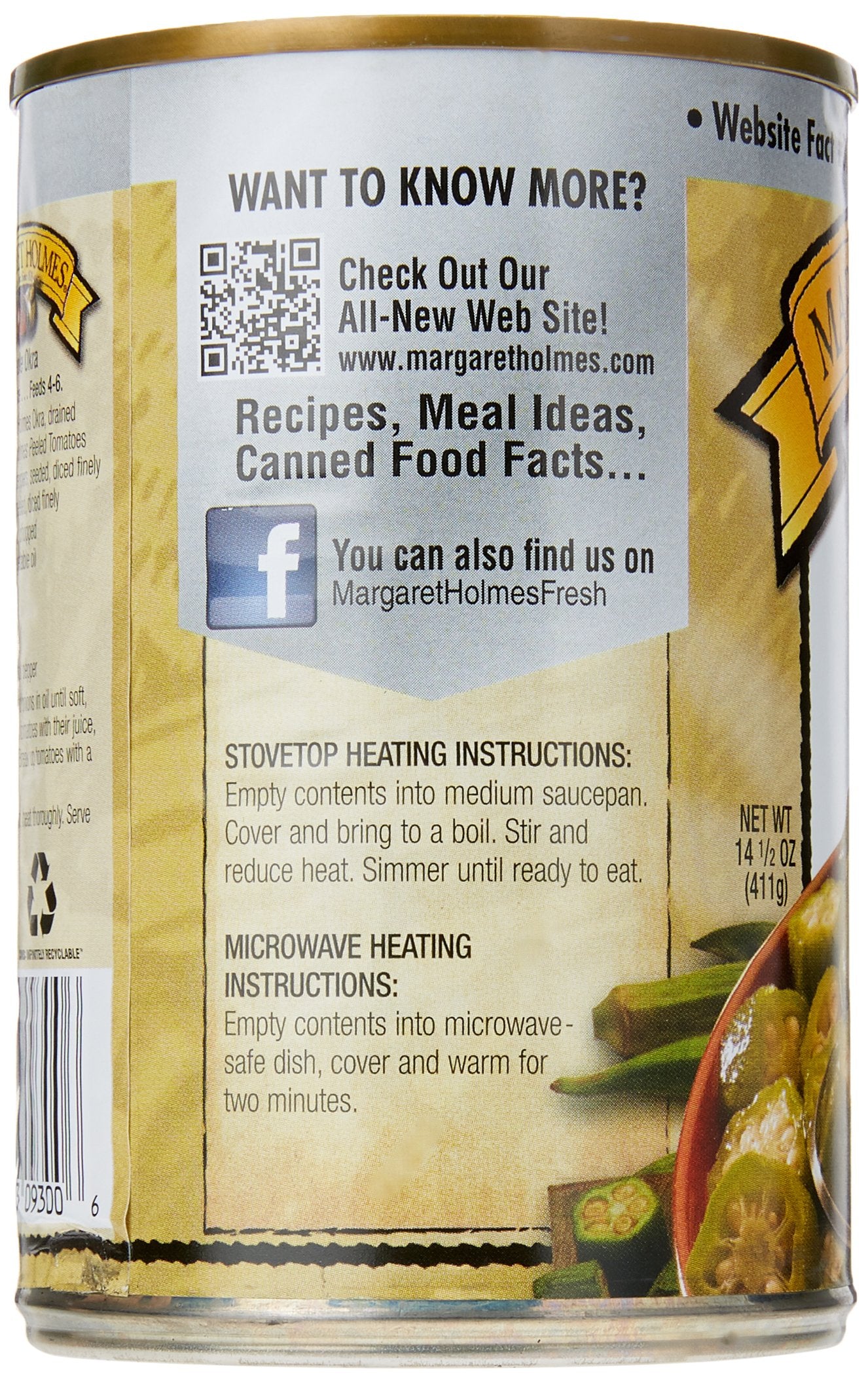 Margaret Holmes Cut Okra, 15 oz