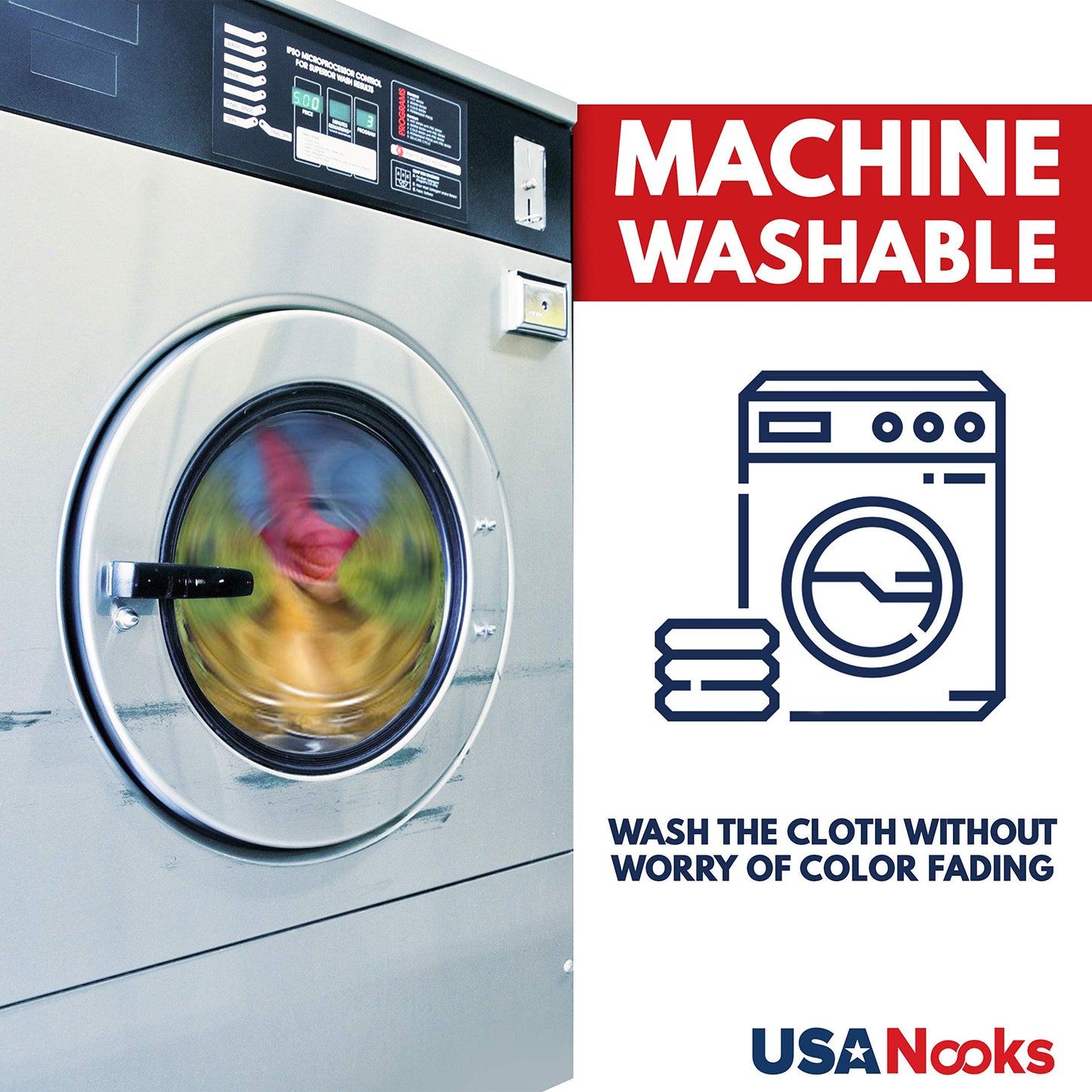 Usanooks Microfiber Cleaning Cloth - 12Pcs (16X16 Inch) High Performance - 1200 Washes, Ultra Absorbent Car Towels Traps Grime &