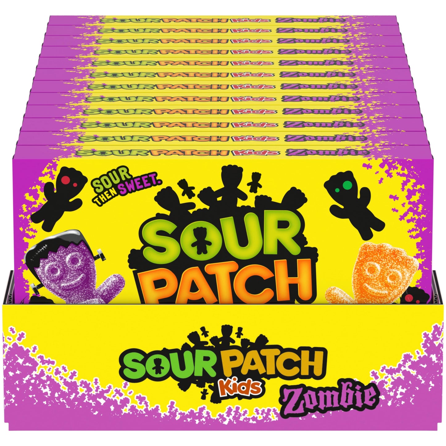 SOUR PATCH KIDS Zombie Orange & Purple Soft & Chewy Halloween Candy  Bulk Candy  12 - 3.5 oz Trick or Treat Boxes