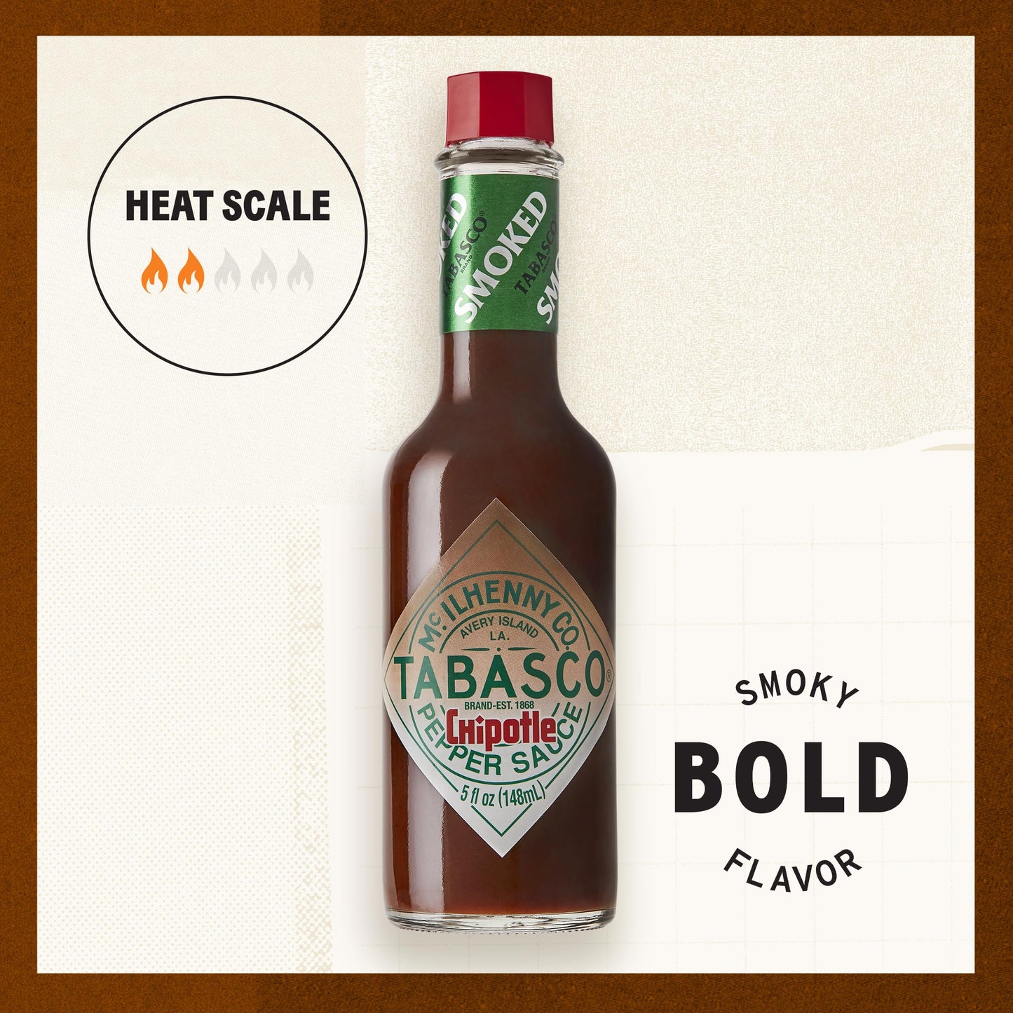 Tabasco Brand Chipotle Pepper Sauce, Medium Hot Sauce, Single-Serve Hot Sauce Packets, Smoky & Smooth, Easy For On-The-Go, Great