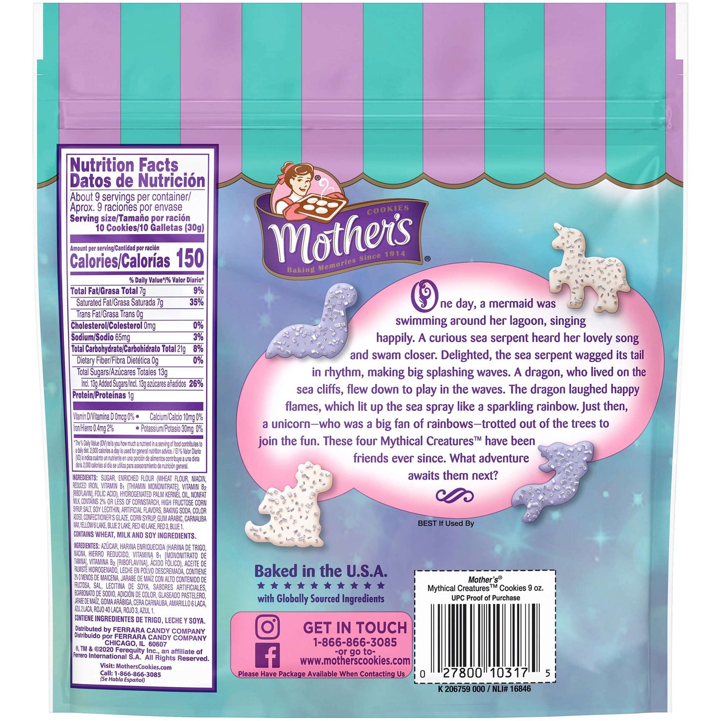 Mother'S Sparkling Mythical Creature Cookies | 9 Ounce | Pack Of 2