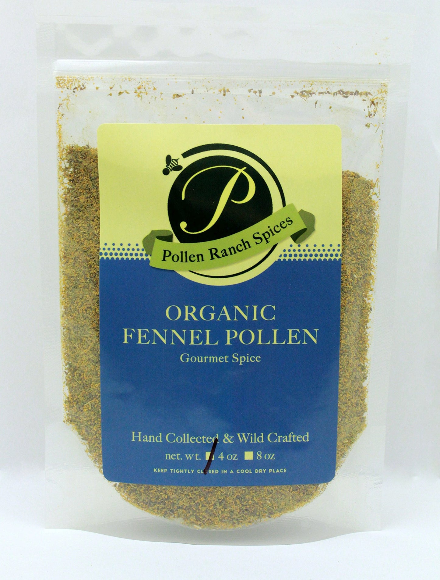 Pollen Ranch Fennel Pollen for Cooking & Seasoning, Organic, 4 Oz Resealable Pouch