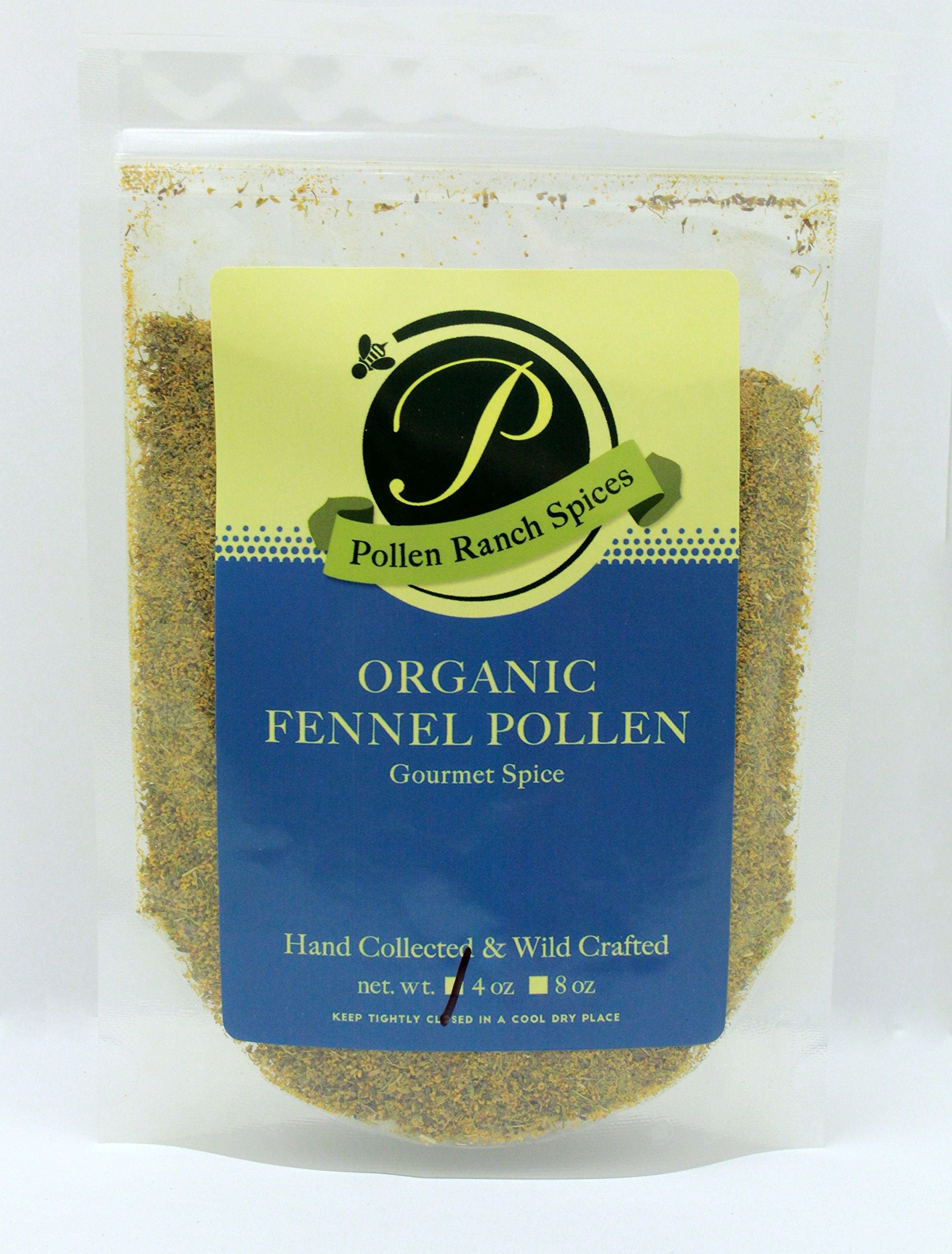 Pollen Ranch Fennel Pollen for Cooking & Seasoning, Organic, 4 Oz Resealable Pouch