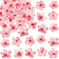 Ercadio 40 Pack Edible Cherry Blossom Cupcake Toppers Flower Cake Drink Topper Picks Spring Bridal Engagement Baby Shower Birthd
