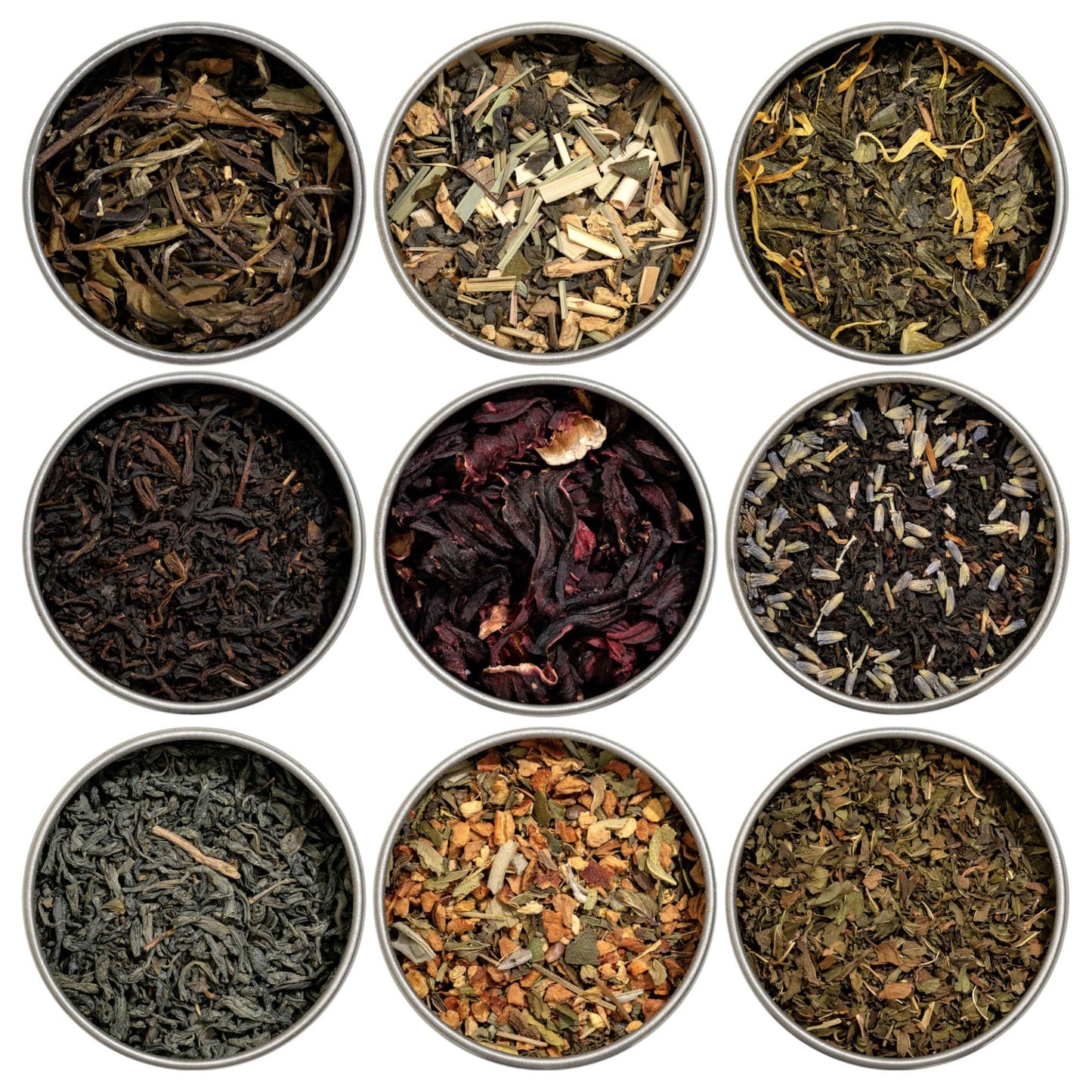 Heavenly Tea Leaves Assorted Loose Leaf Tea Gift Box - 9 Teas & Herbal Tisanes, Approx. 90 Servings, Naturally Caffeinated & Caffeine Free
