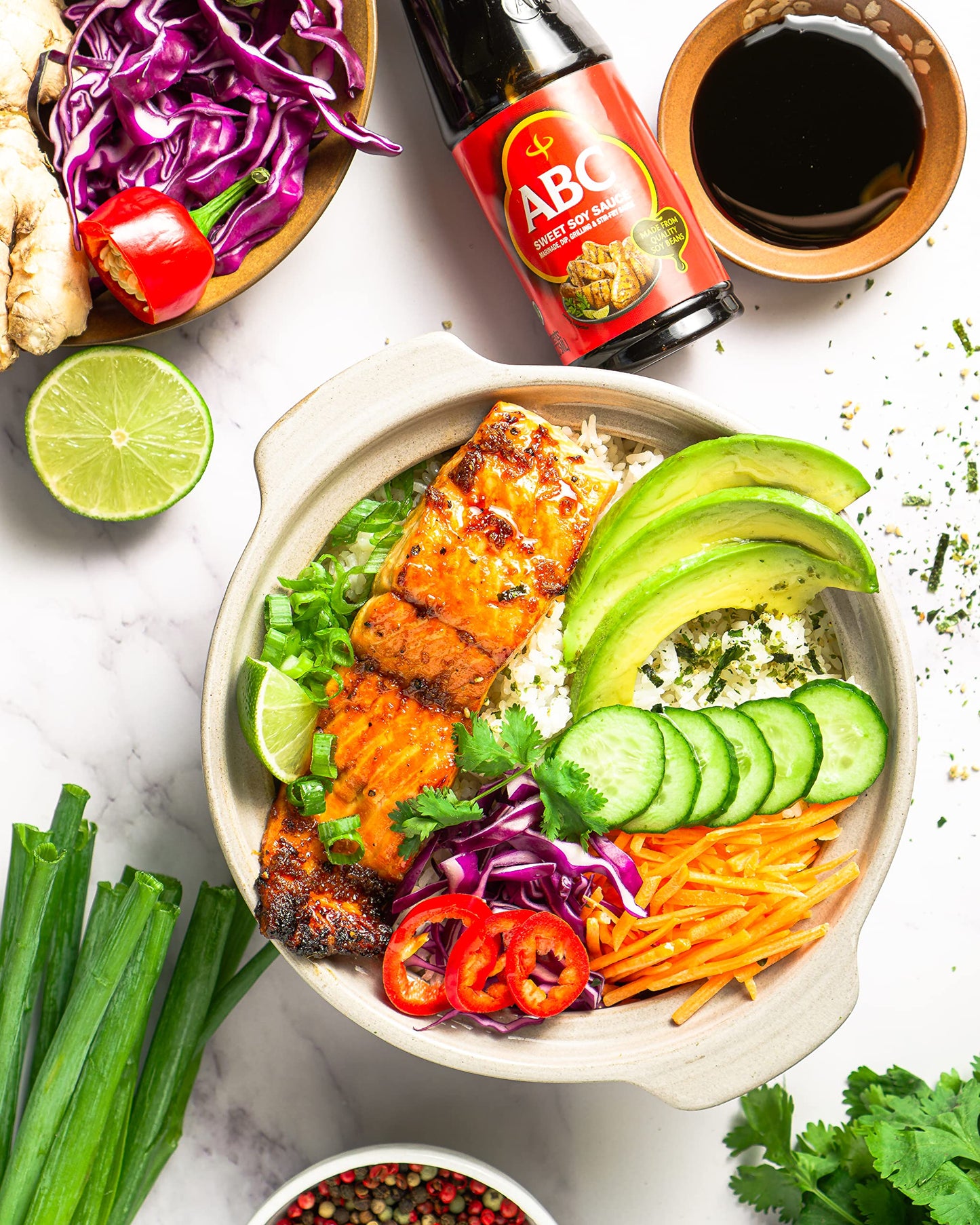 Abc Sweet Soy Sauce – 20.3 Fl Oz (2 Pack) – Bbq Marinade, Dip, Stir Fry - Vegan Black Dark Soy Glaze – Healthy And Authentic Indonesian Kecap Manis Flavor For Exquisite Culinary Creations