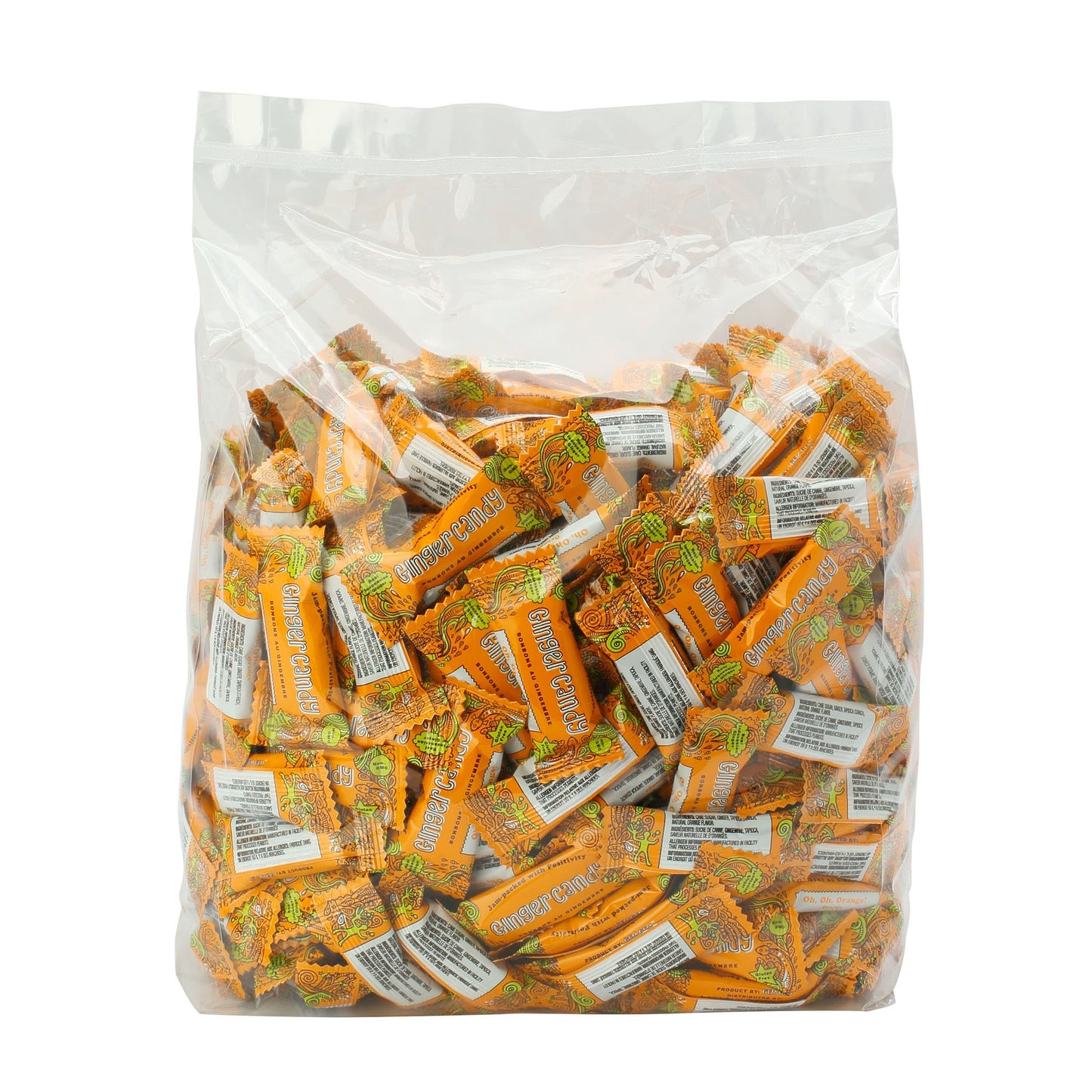 Gem Gem Chewy Ginger Candy, Orange, 4.4 Lb.
