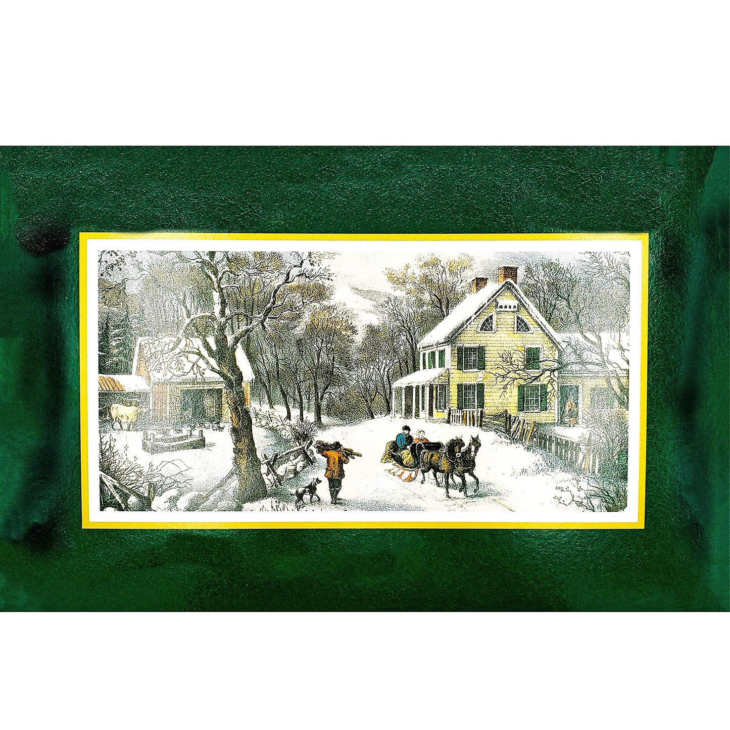Home Made Creamy Chocolate/Maple English Walnut Fudge - 24 Oz Currier And Ives Gift Box
