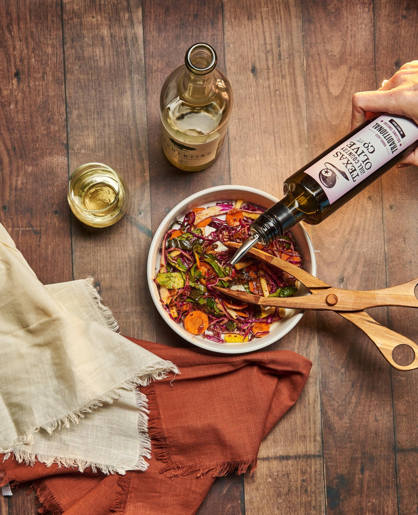 Texas Hill Country Olive Company Balsamic Vinegar - Gourmet Barrel Aged, No Added Sugar, 16.9 oz, 2 Pack
