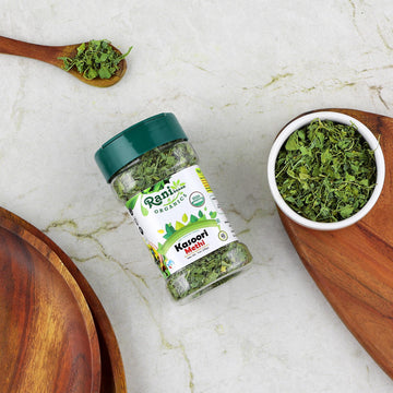 Rani Organic Fenugreek Leaves Dried (Kasoori Methi) 1oz PET Jar - Vegan, Gluten Friendly, NON-GMO, USDA Certified Organic