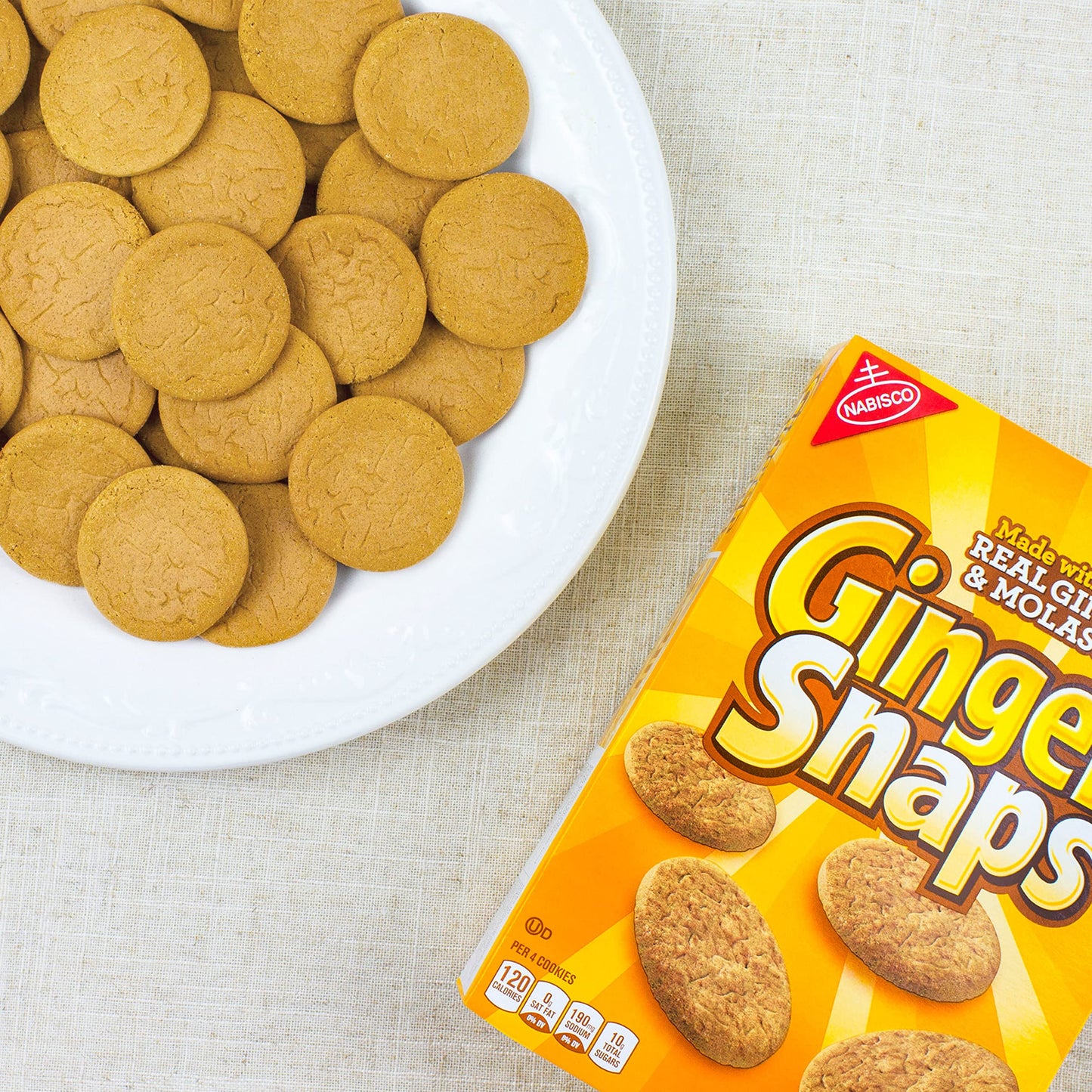 Ginger Snaps Cookies, Ginger Cookies, 6 - 16 Oz Boxes